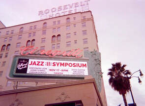 35mm film picture of the Hollywood Roosevelt Jazz Symposium Billboard